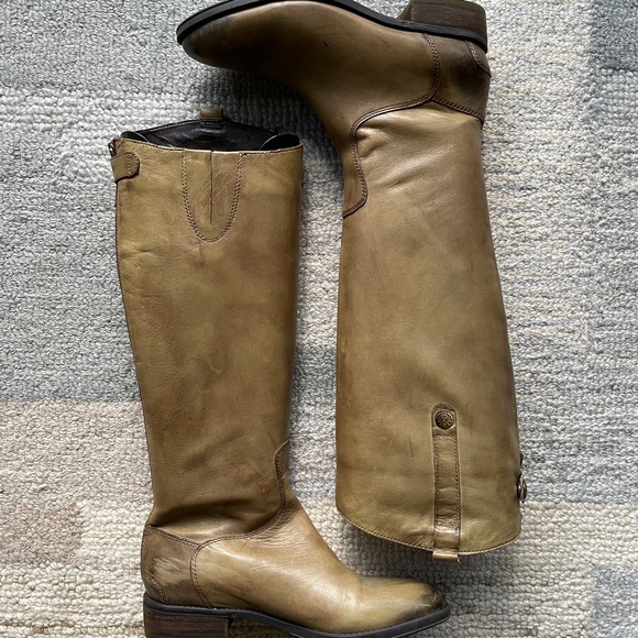 Sam Edelman Penny Leather Riding Boot Olive 7.5 - Picture 2 of 8